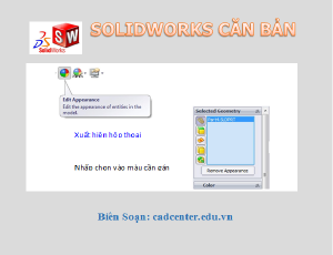 SolidWorks CB-CH3.3.1 - Gán màu cho chi tiết