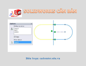 SolidWorks CB-CH2.1.11 -  Lênh đối xứng - Mirror